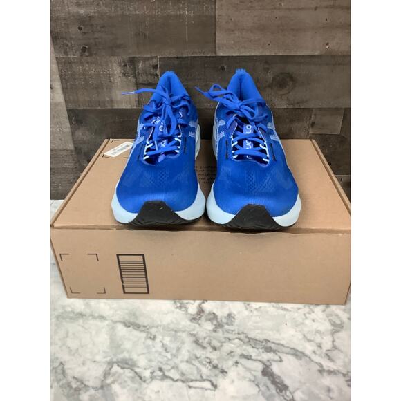 ASICS Mens 12 Illusion Blue/Light Blue Novablast 5 Running Shoes Athletic LE2-9 - Picture 2 of 9
